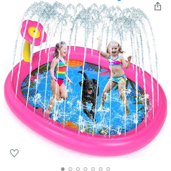 Other - NWT Splash Pad for Kids, 68 Inch Large Pink Flower Sprinkler Pool